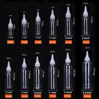 10-200ml Empty Dropper Bottle Transparent Plastic Refillable Nozzle Dropper with Cap Small Extrusion Bottle Portable Packing 2