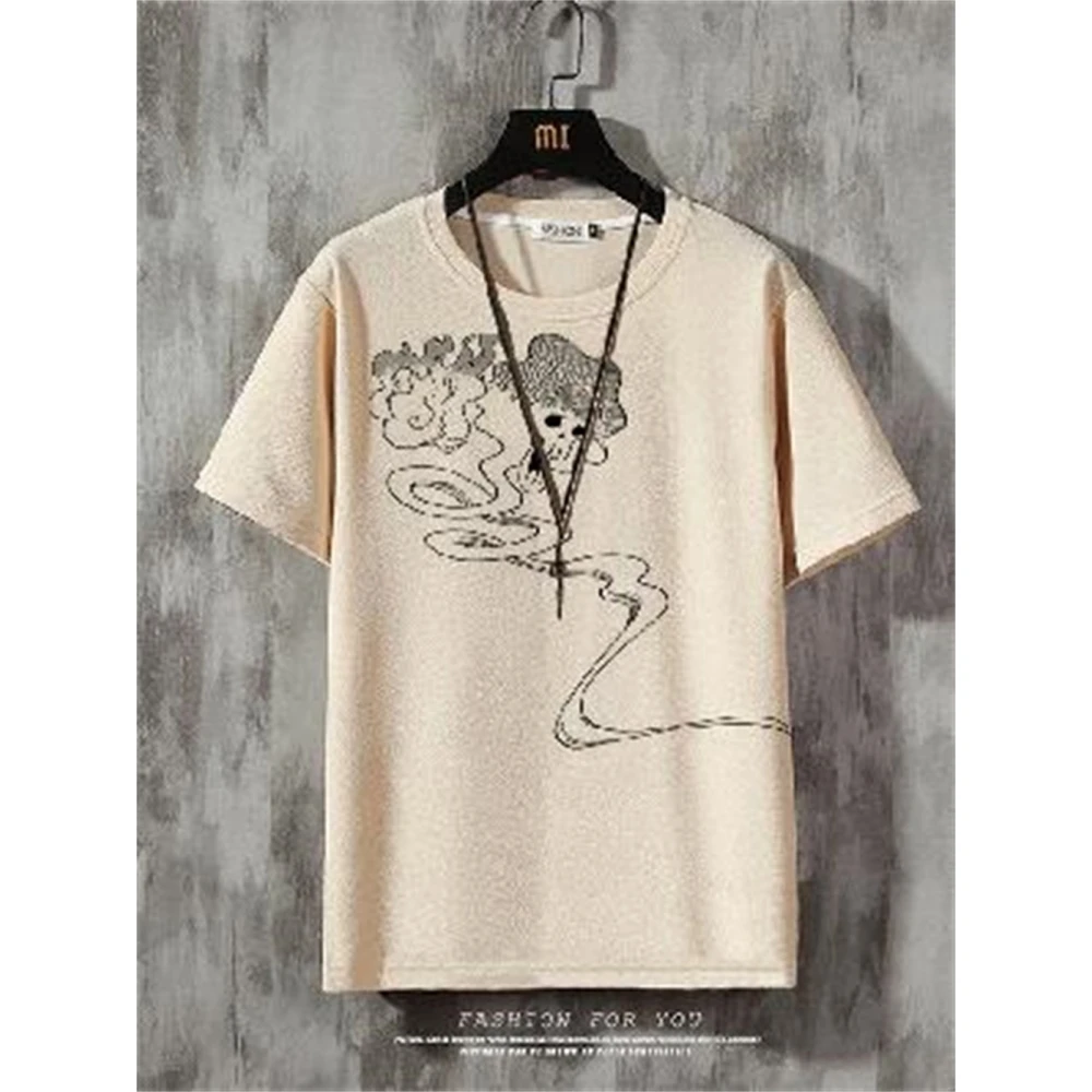 

Anime Men's T-Shirt Trend Fashion Street T-Shirt Hip-Hop Loose Short Sleeved Anime T Shirt For Men Clothing Casual Fashion Top