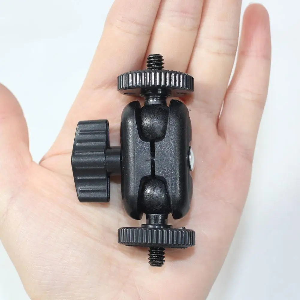 15mm 볼 360을 갖춘 새로운 더블 볼 헤드 매직 암 ° Gopro DSLR 카메라 모니터 비디오 라이트 마이크용 1/4''나사 확장 마운트