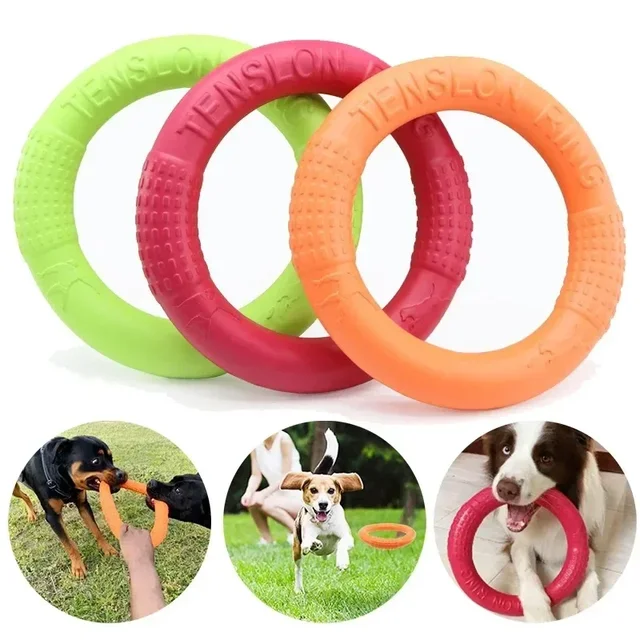 1 PC TPR Dog Toy Large Dog Interactive Ring Pulling Ring Dog Ring Teeth Grinding Durable Pet Dog Teeth Grinding Floating Toy 2