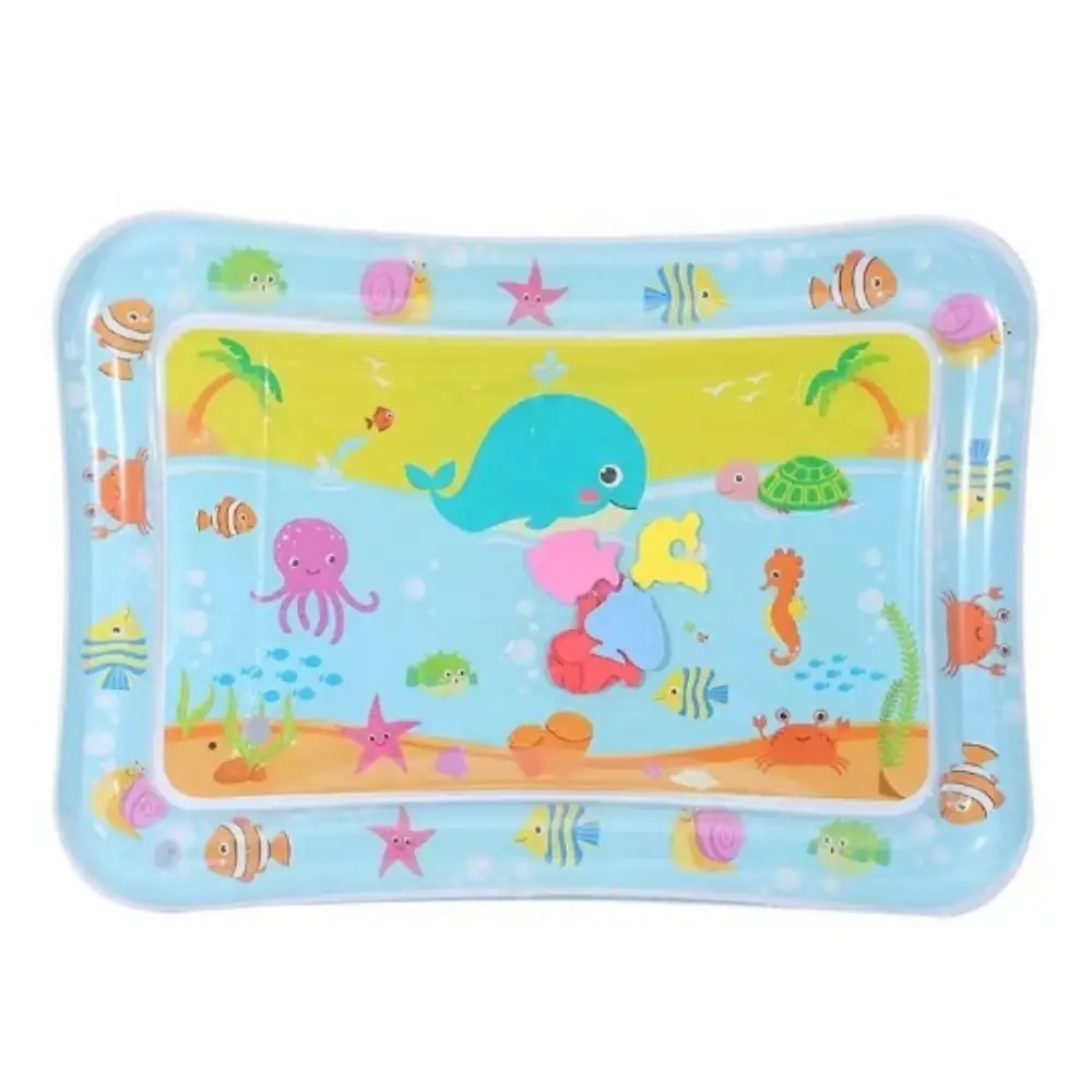 PVC Baby Water Play Mat Thickening Ocean World PVC Infant Tummy Time Mermaid Early Education for Baby/Infant/Toddler/Kids images - 6