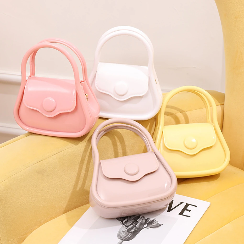 

Cute small solid color jelly bag Fashion Solid Women’S Shoulder Crossbody Bag New Ladies Handbag Phone Pouch