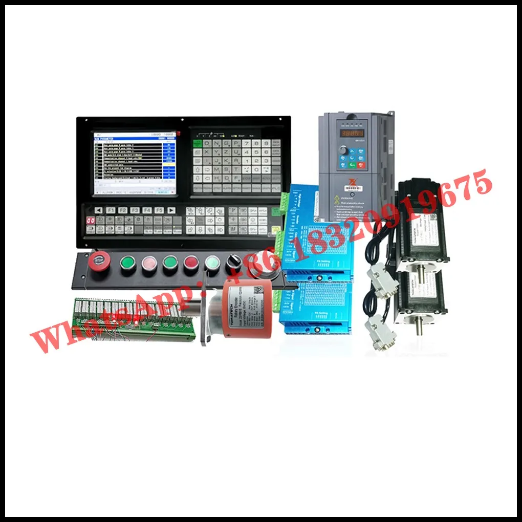 

Latest CNC Controller TAC2002TB 2AXIS CNC Lathe Control System Kit with Hybrid Closed Loop Stepper and VFD Spindle Encoder Cable