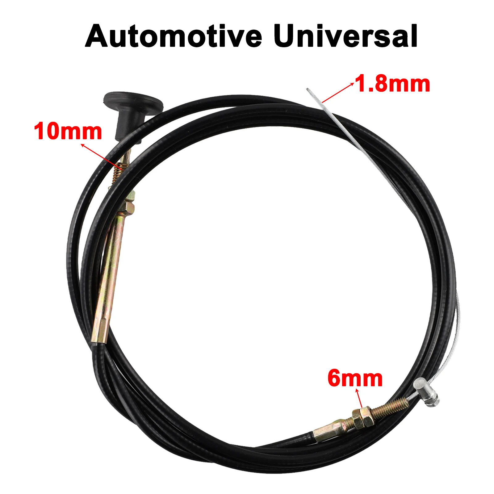 2-5m Stop Choke Bowden Cable 6mm/10mm Cars Commercial Control Bonnet Engine Flameout Line Fuel Throttle Trucks
