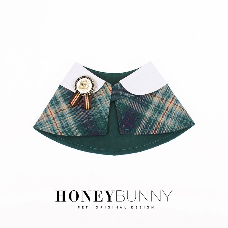 

Honeybunny Cat Small Dog JK Style Collar Plaid Neckerchief Scarf Shawl Cosplay Preppy Pet Clothes Accessories Supplies