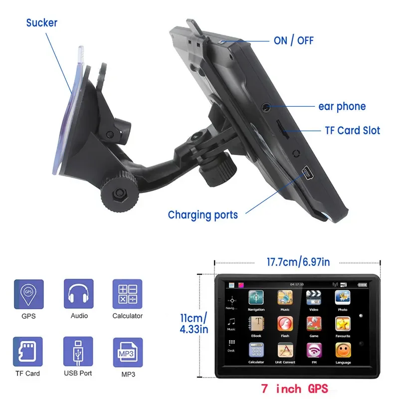 ڵ GPS ׺̼ ġ ũ Ʈ Ž, 256M + 8G FM 2024, ֽ , , ̱, ĳ, ߽,   GPS, 7 ġ, 5 ġ