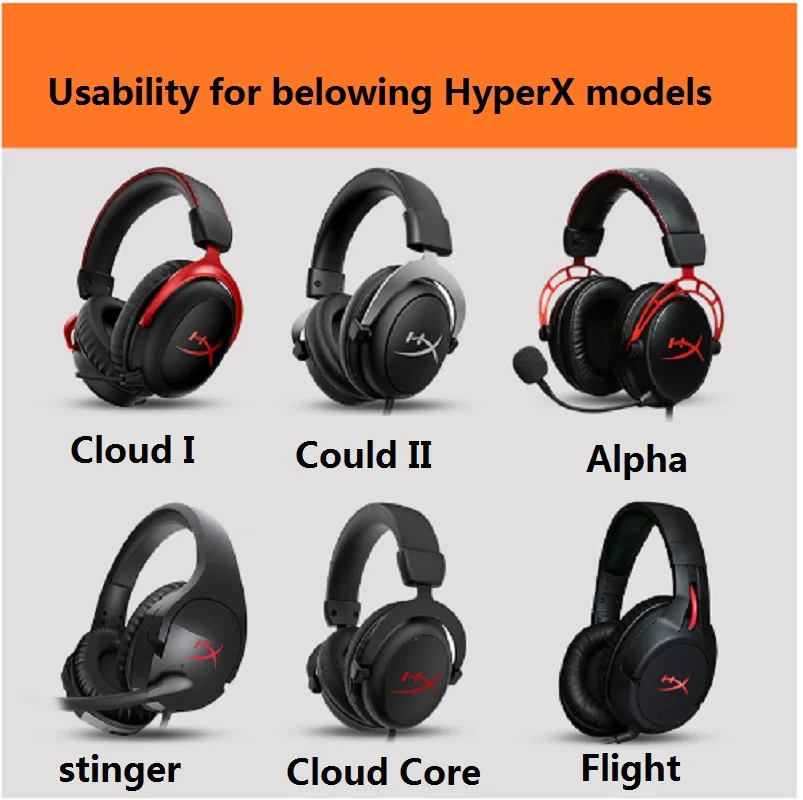 Upgrade Woven Fabric Ear Pads for HyperX Cloud I II,Core,Silver