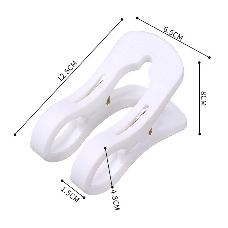1/3pcs Beach Towel Clips Large-sized Windproof Laundry Clothespins Plastic Quilt Pegs for Sunbed Lounger Pegs Organization Tool