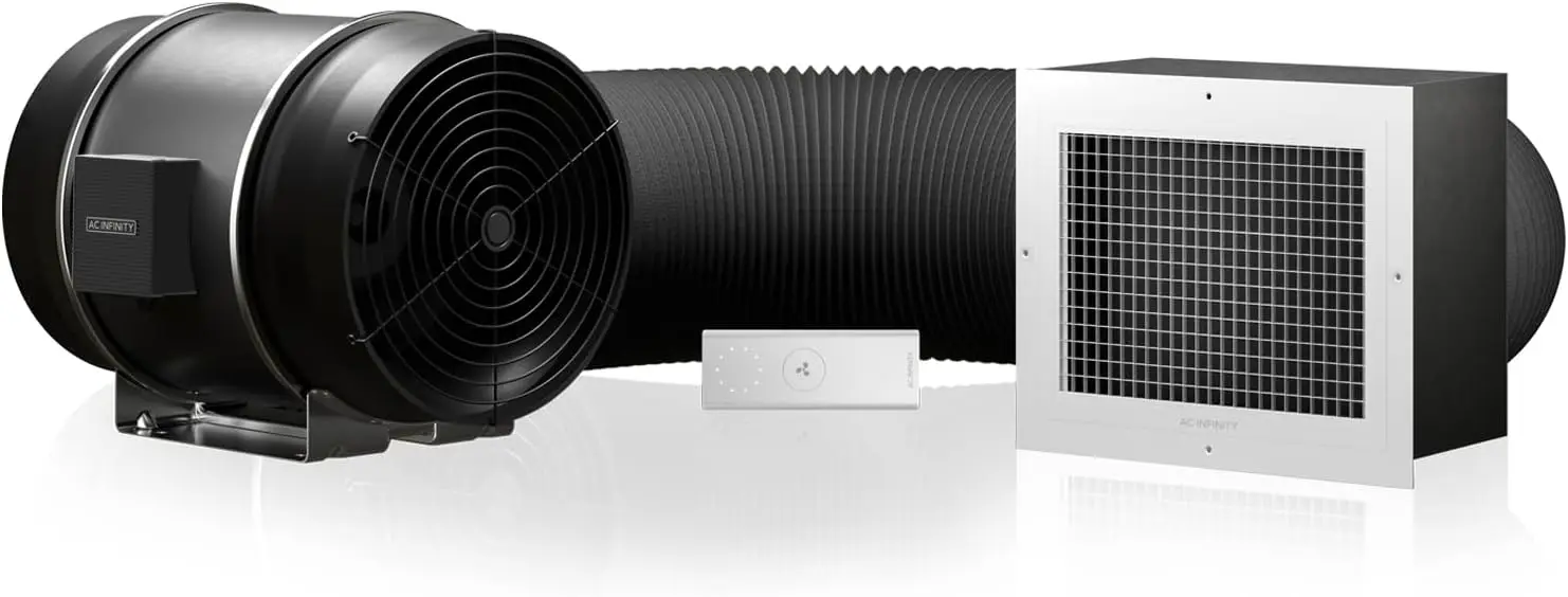 Whole House EC Fan S10 1200 CFM with Remote 10-Speed Wireless Fan Controller 10&rdquo; Ceiling Mount House Attic Vent