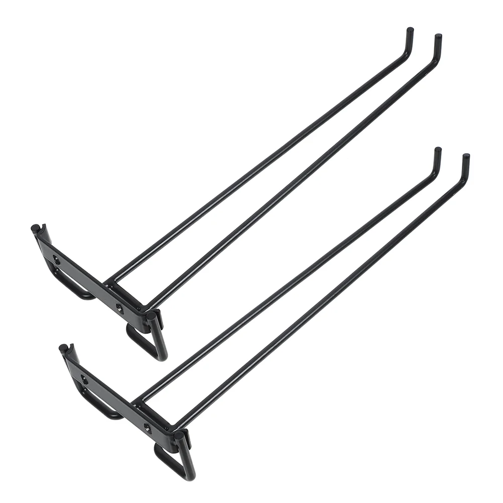 

2 Pcs Red Glass Display Stand under Counter Rack Cup Holder Hanger Household Water