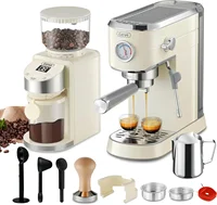 Espresso Machine 20 Bar with Grinder, Professional Espresso Maker with 35 Precise Grind Settings Burr Coffee Grinders Combo 1