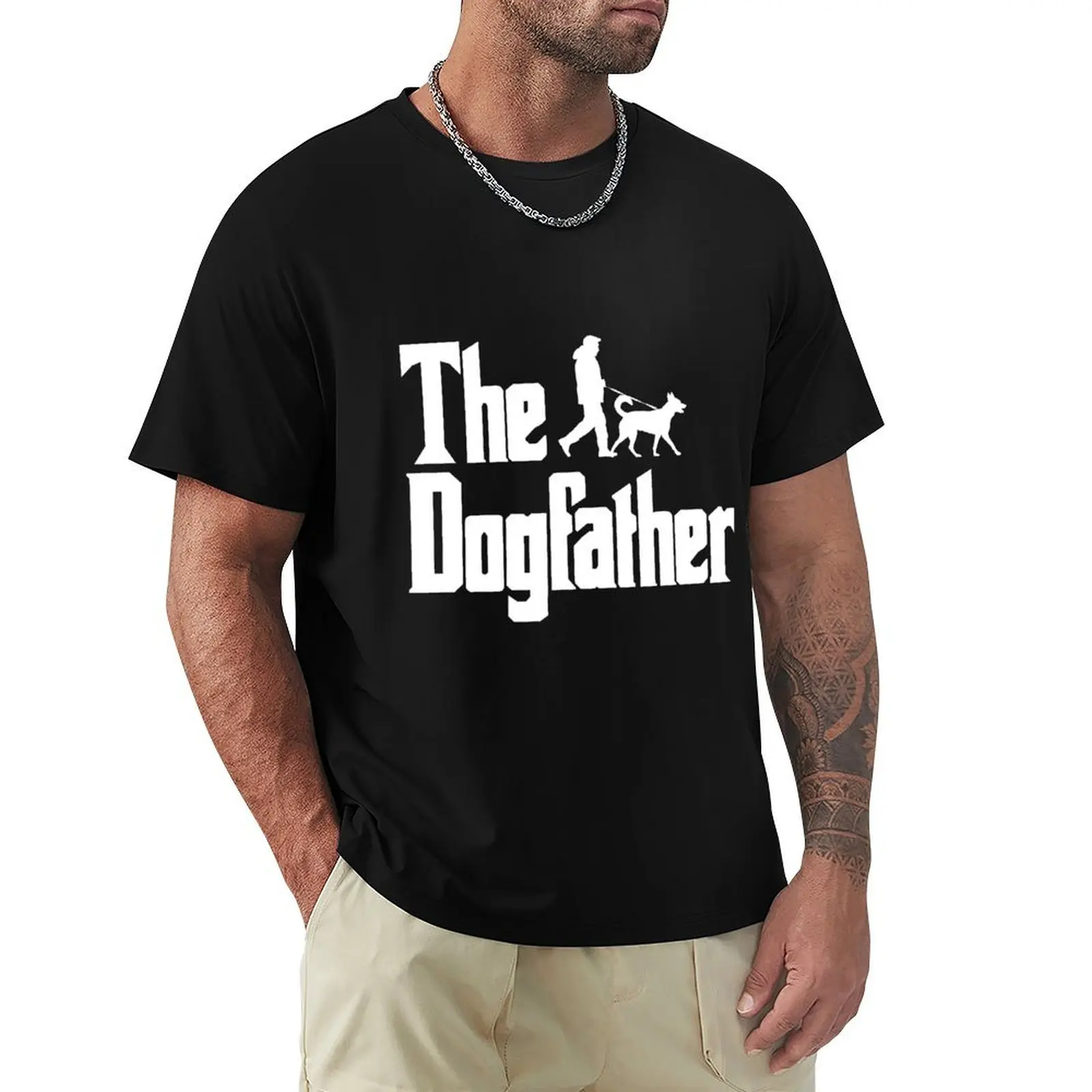 Copy of The Dogfather Dog Breed Father Funny, Gift for Dog Dad, Dog Mom T-Shirt funnys cute tops tshirts for men