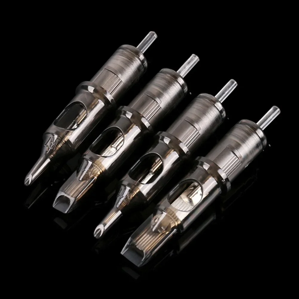 10pcs 0.35MM  Disposable Semi Permanent Makeup Tattoo Cartridge Needle Eyebrow Tattoo Pen Machine Supplies M1 RS RL RM Brown New 2