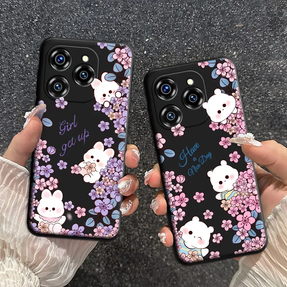 For Oukitel C50 C51 Case Happiness Cartoon Ice Cream Soft Silicone TPU Phone Case For Oukitel C 50 c51 Floral Back Cover Fundas 2