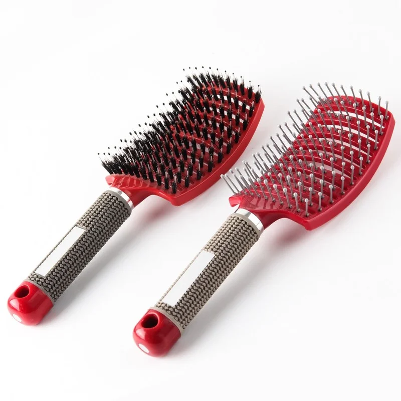 Boy Girl Curved Comb Bristle Massage Comb Curly Hair Styling Hairgrooming Baby Adult Hair Brush Hairdressing Accessories baby hair comb hair brush comb