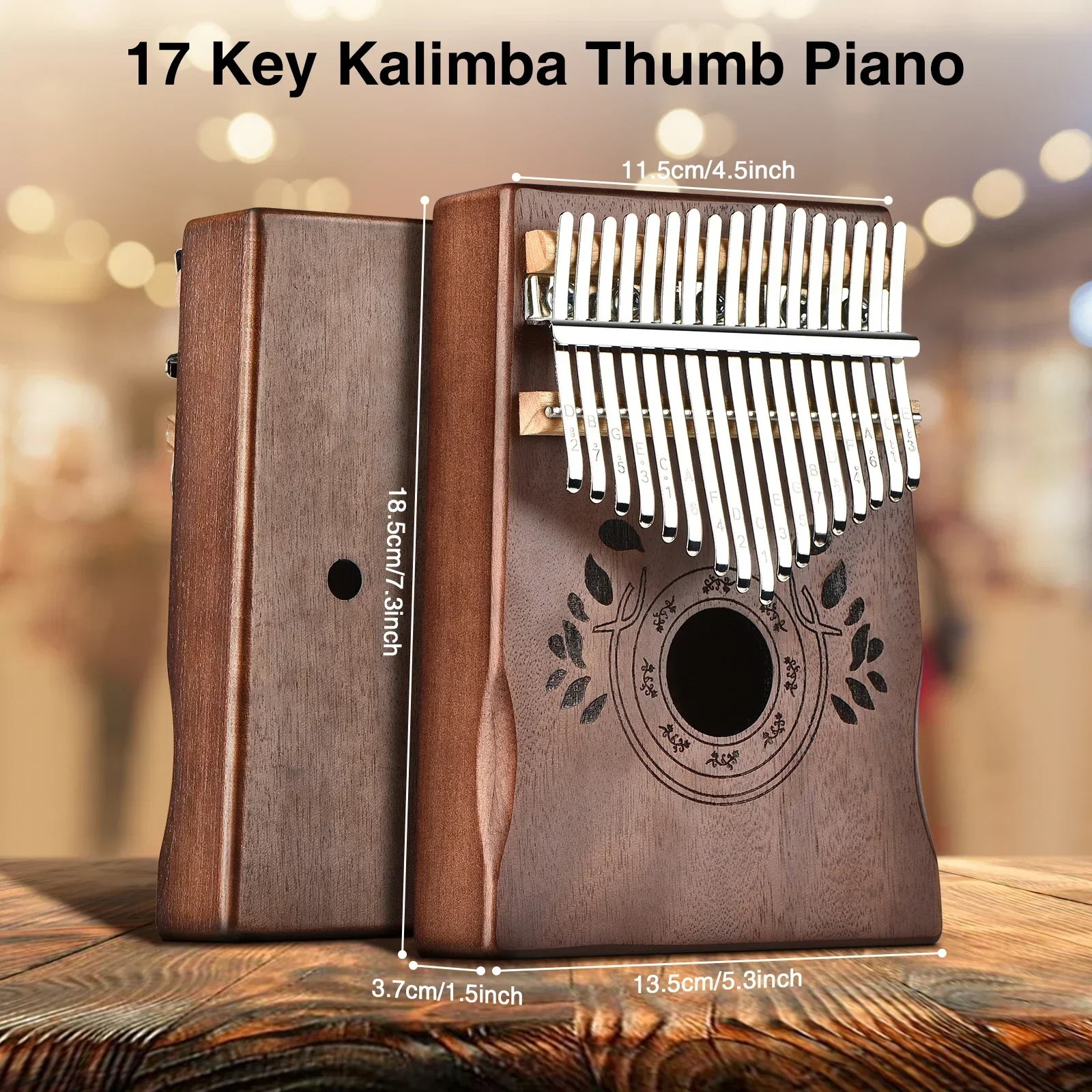

Профессиональная музыкальная клавиатура для пианино Kalimba 17 дюймов с пианино, музыкальные пальчиковые пианино-машины, детская книга с большими пальцами, клавиши для обучения