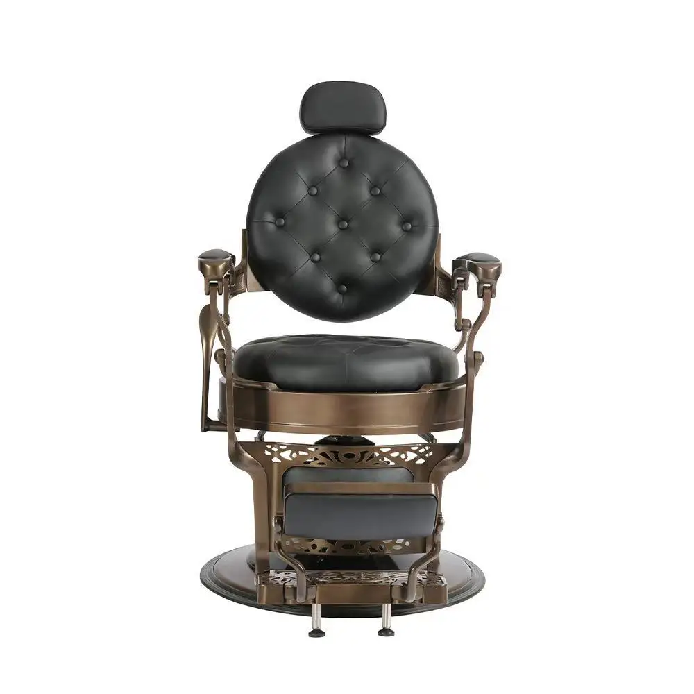 Hot Sale Beauty Salon Equipment Antique Retro Portable Leather European Style Barber Chair