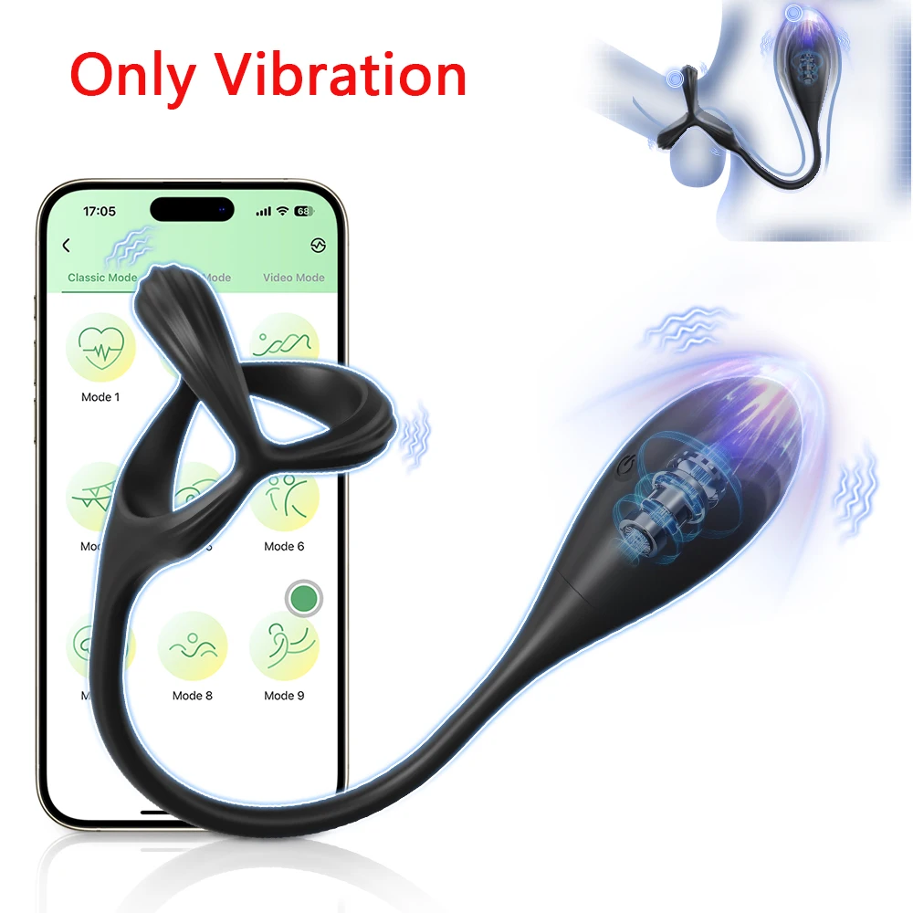 APP Control Thrusting Prostate Massager for Men Anal Plug Cock Ring Telescopic Anal Vibrator for Gay Adult Goods Sex Toy for Men