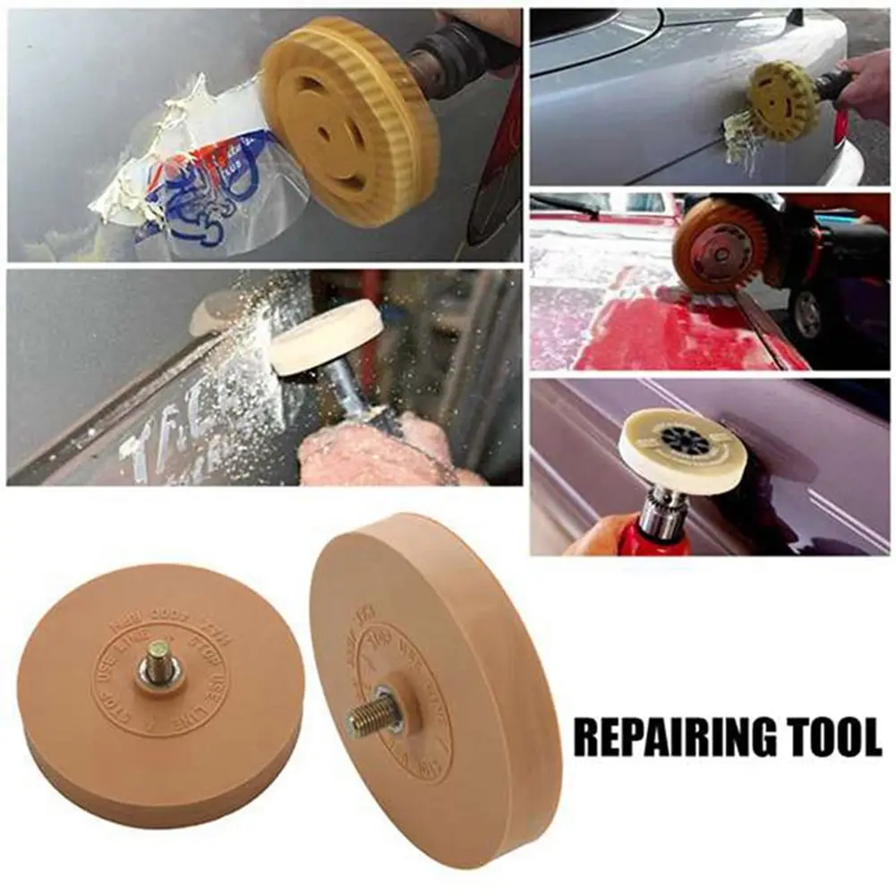 Tool for Vinyl Removal 88mm Rubber Eraser Caramel Wheel Removes Decals Graphics and Double Sided Molding Stripping