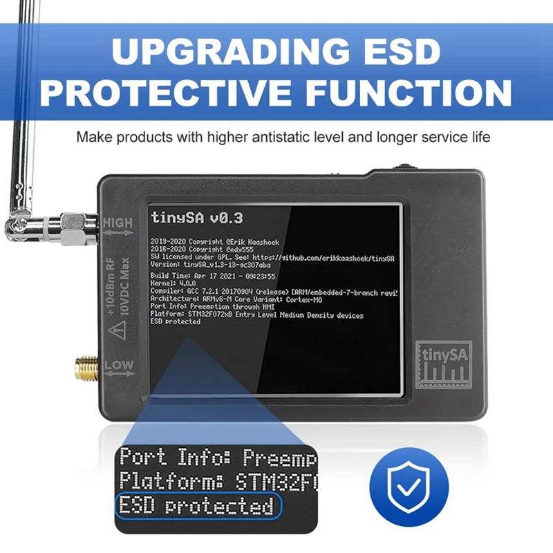 ESD ȣ  ִ V0.3.1, 100-960Mhz, MF/HF/VHF UHF Է Ʈ м Ʈ м