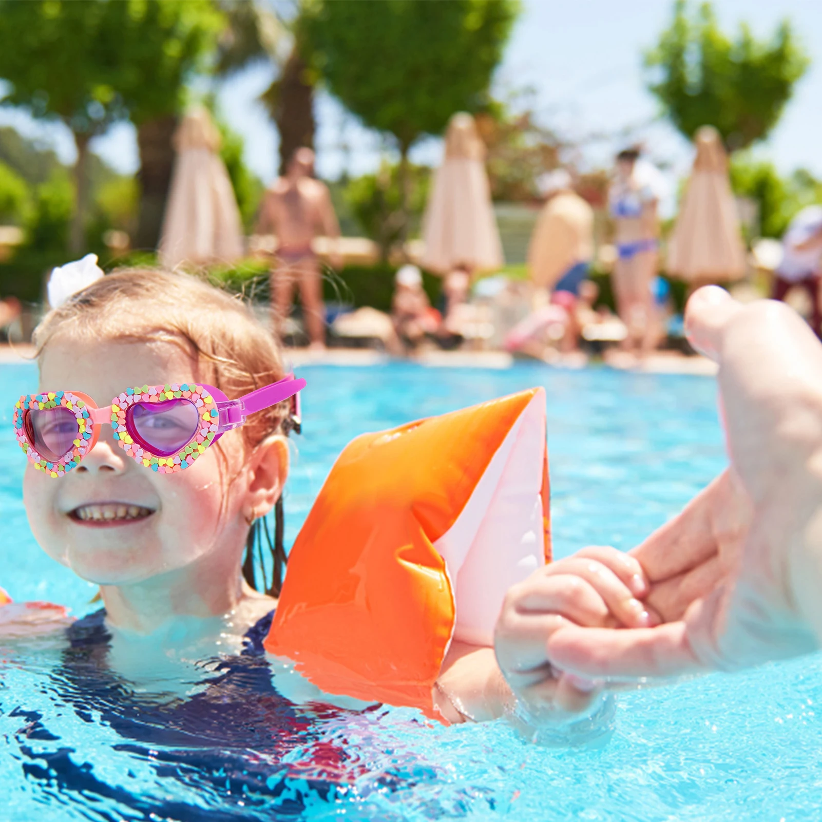Summer Swimming Goggles Waterproof Heart-shaped Silicone UV Anti-fog Pool Goggle For Toddlers Kids Children Eyewear 6