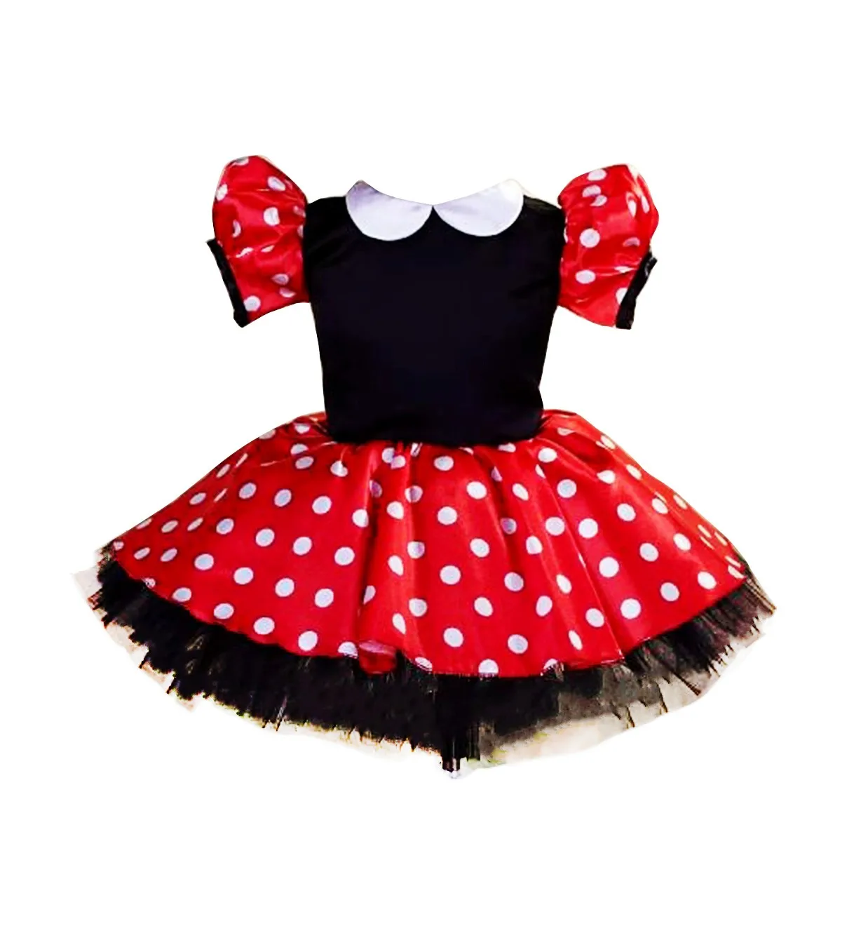 Baby Girl Polka Dots Fancy Dress Up Costume Birthday Party Tulle