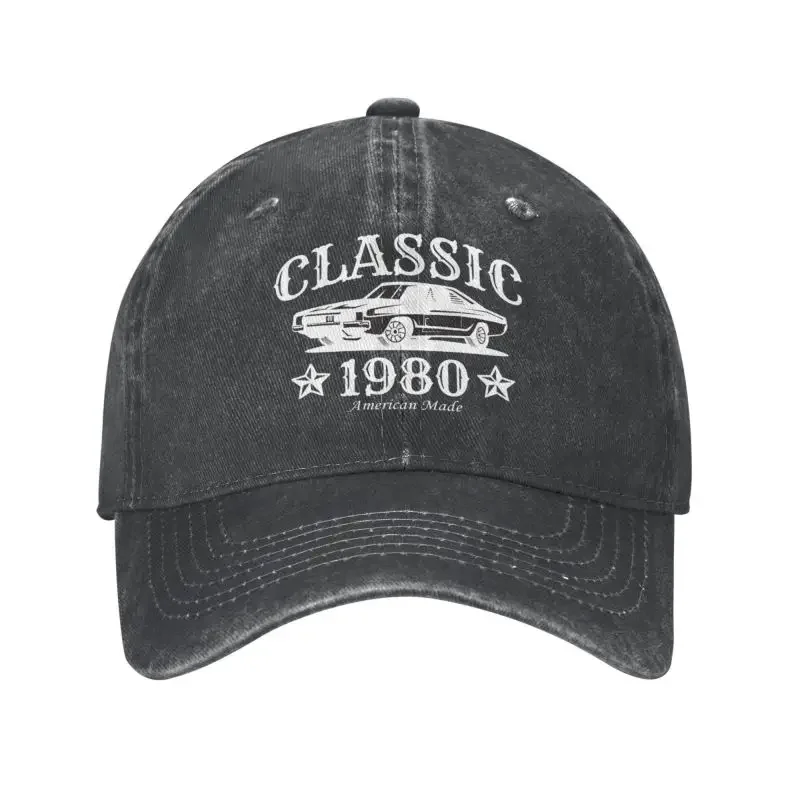 

Fashion Cotton Classic Car Year 1980 Baseball Cap Women Men Personalized Adjustable Unisex Dad Hat Spring