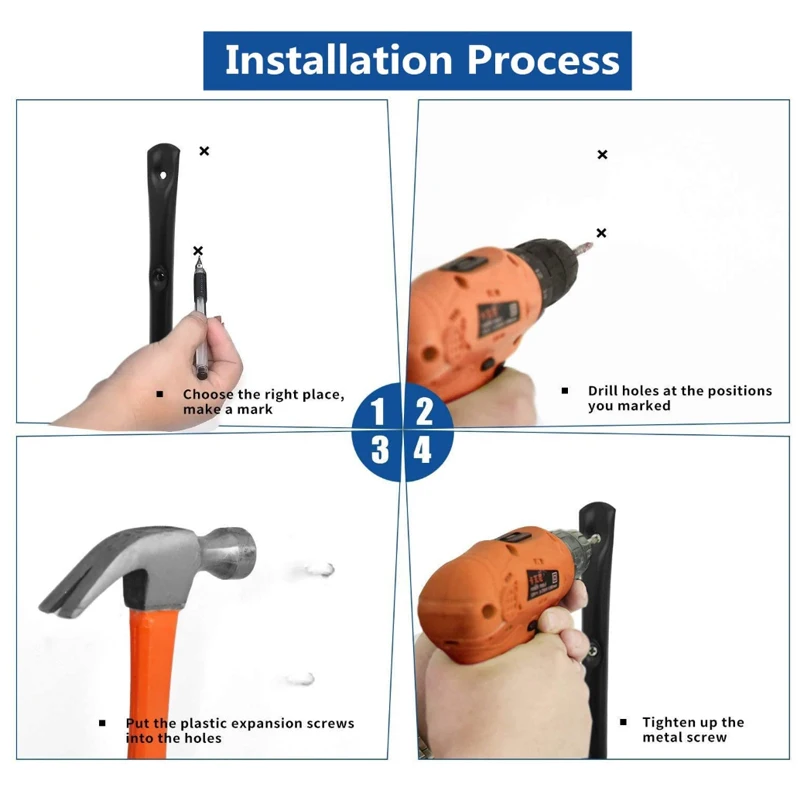 6Pcs 대형 헤비 듀티 스토리지 교수형 후크 홈 차고 자전거 사다리 벽 마운트 브래킷 후크 내구성 Ganchos para colgar