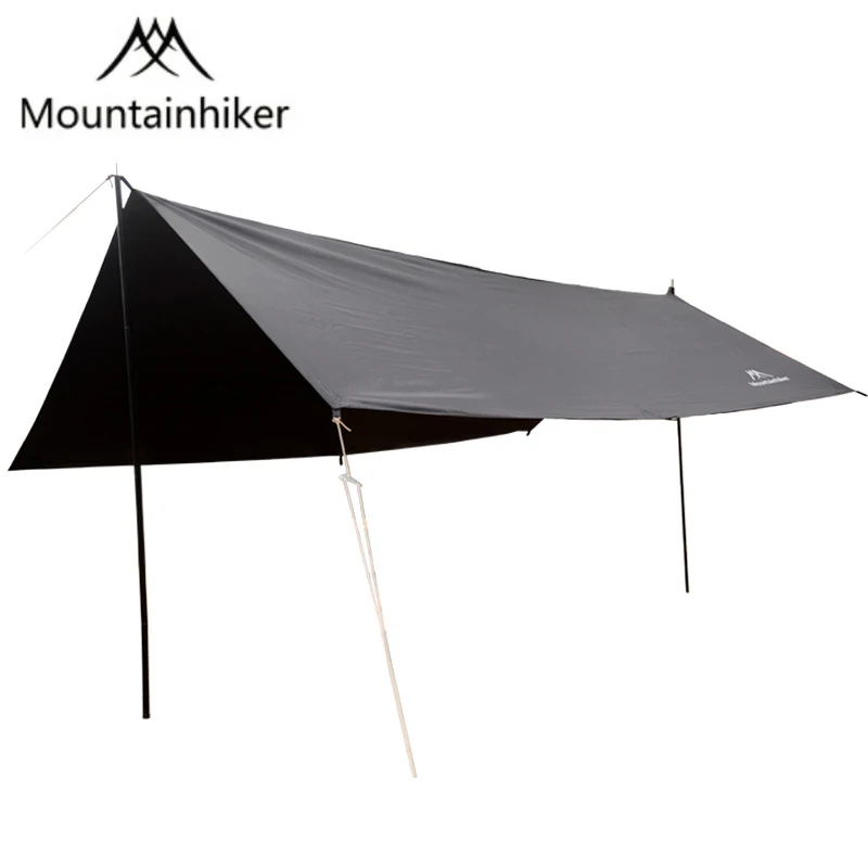 

5.0*2.92M UPF50+ 15D Oxford With Black Coated Waterproof 3000+ Khaki Rain Awning Tent Canopy Camping Sunscreen Maple Leaf Tarp