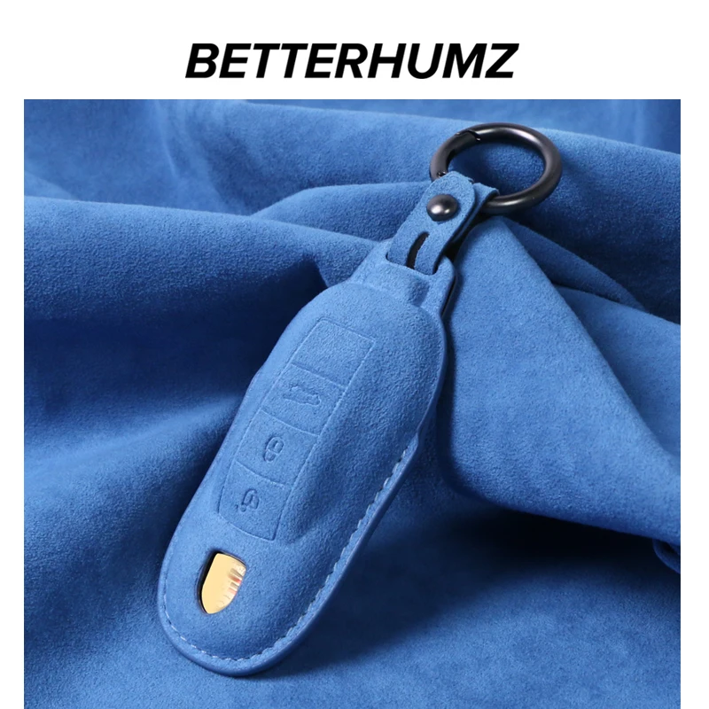 Betterhumz Alcantara Car Key Case Cover For Porsche Panamera Spyder