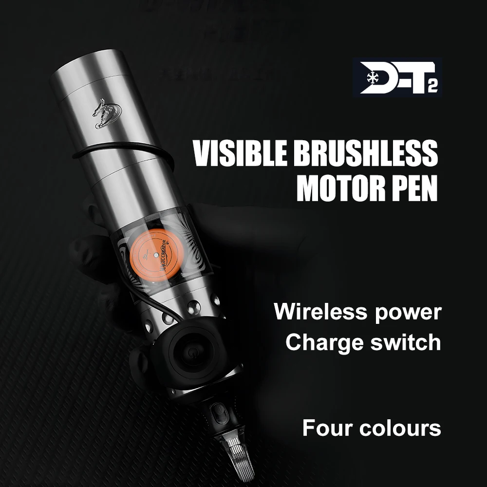 New DT-2 Wireless Tattoo Pen Rechargeable External Rotor Motor Tattoo Machine High Torque Tattoo Gun HYlab Tattoo Supply