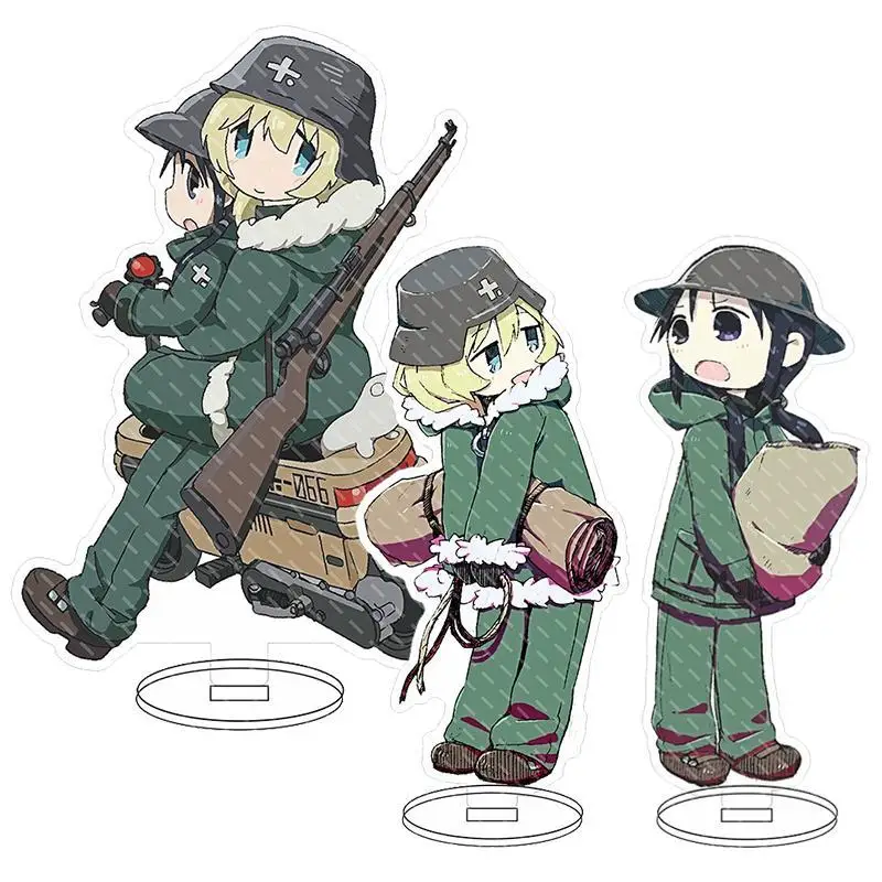 

Shoujo Shuumatsu Ryokou Girls' Last Tour Cosplay Acrylic Stand Anime Figures Desk Model Ornament Props Birthday Gift Girl Boy