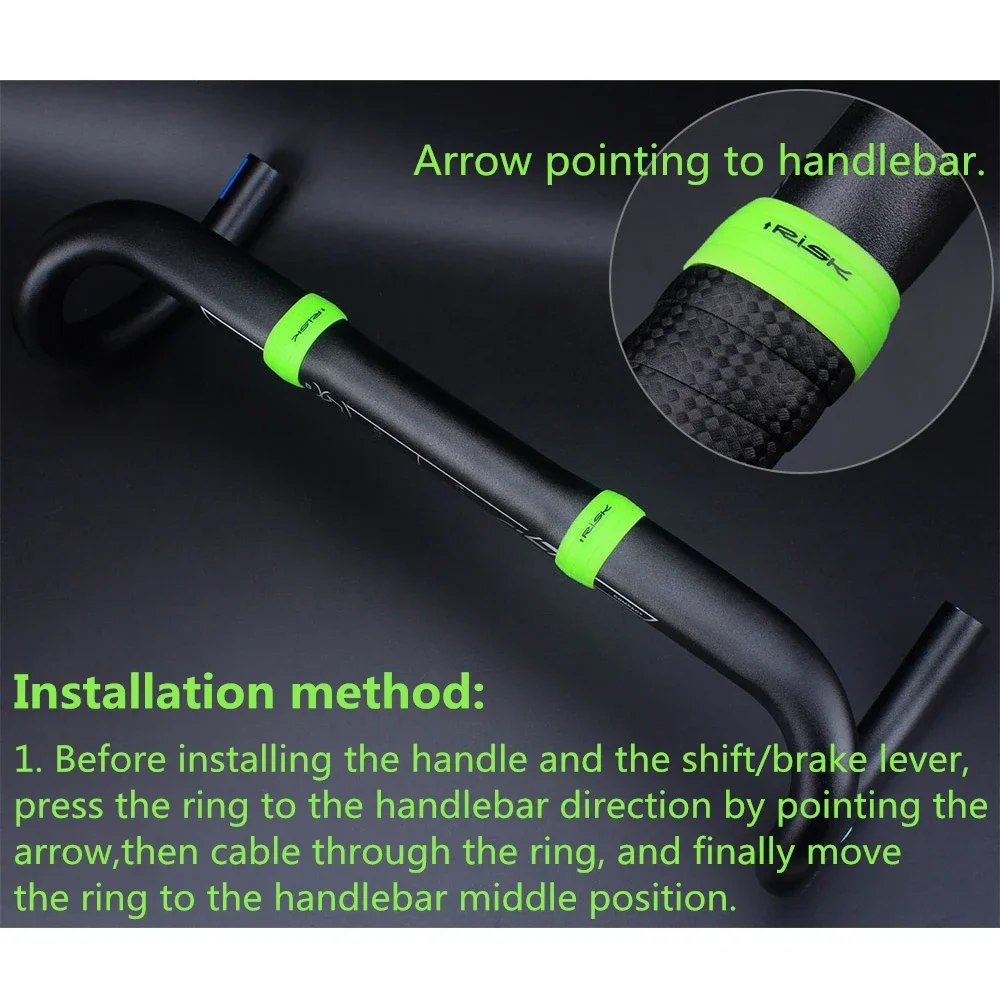 Risk One Pair Bicycle Handlebar Tape Fixing Loops Road Bike Handle Grip Wrap Holding Silicone Rings Cycling Fixed Sleeve Collar