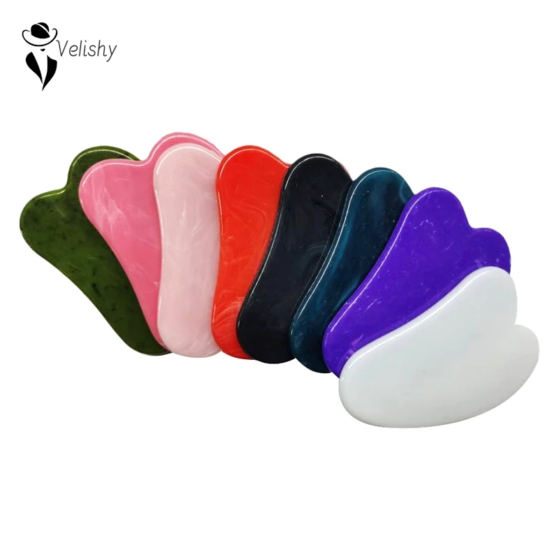 Natural Jade Gua Sha Scraper Board Massage Rose Quartz Jade Guasha Stone For Face Neck Skin Lifting Wrinkle Remover Beauty Care