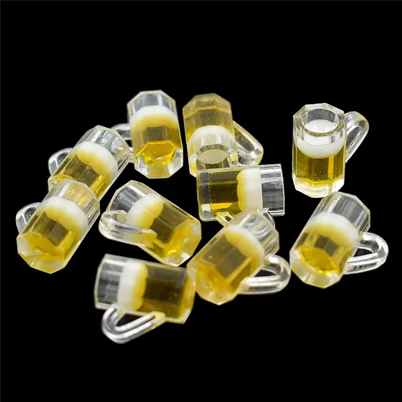 Miniature Beer Glass Resin Small Cups 10pcs Dollhouse Model Modern Home Room Table Dollhouses Decoration Supplies miniature ornament,ornament crafts,glass ornament,resin crafts,resin ornaments,miniature figurines