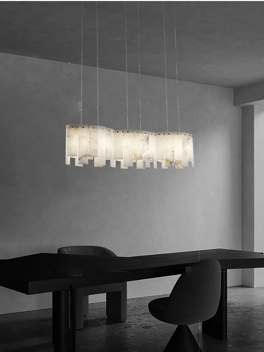 Home Appliance Light Luxury Classy Marble Chandelier Big Lighting Living Room Decoration Lamparas De Salon Lustres