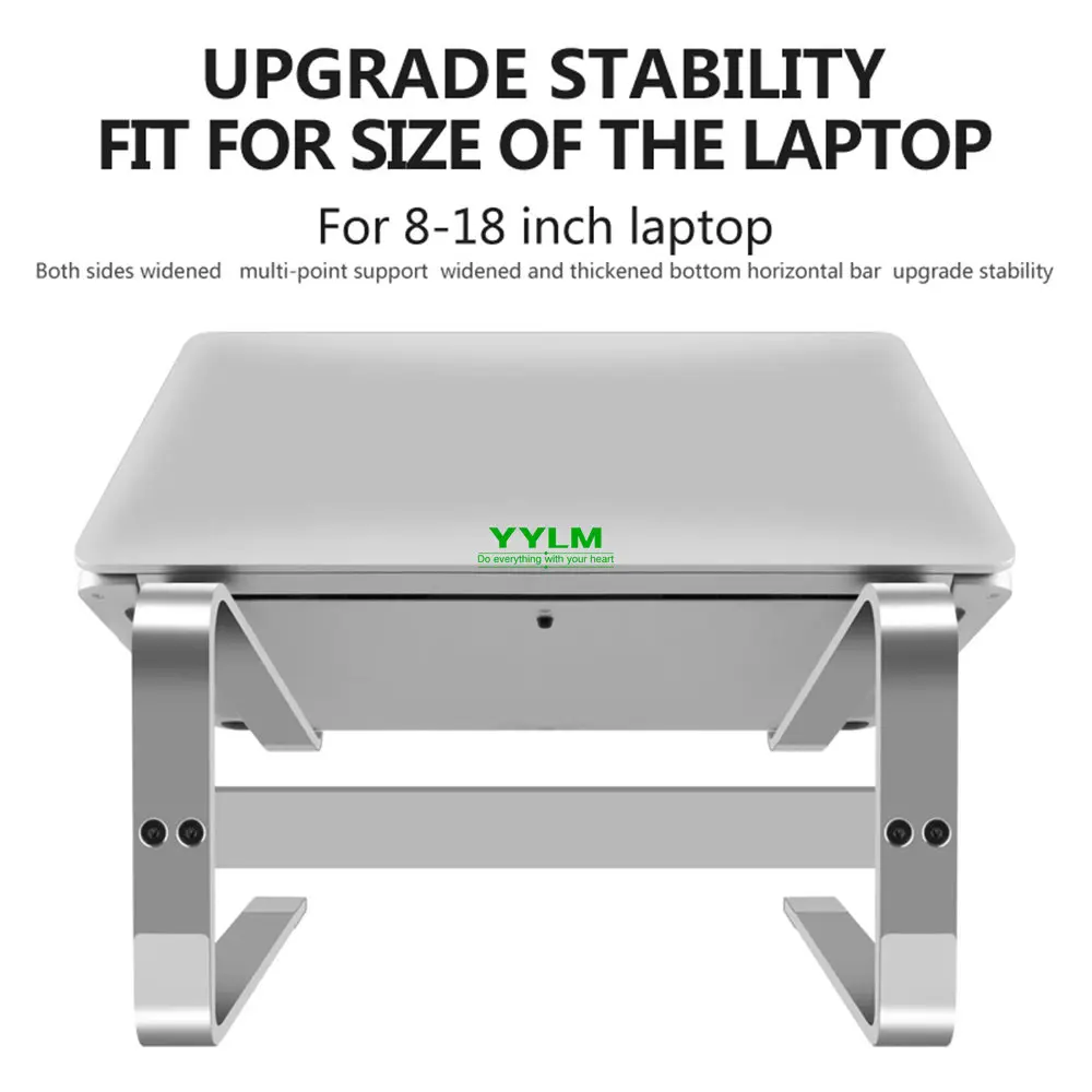 Aluminum Laptop Stand Notebook Riser Holder For Macbook Air 13 iPad Pro Dell HP Lenovo Xiaomi Computer Tablet Support Ordinateur