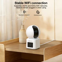 Caméra de surveillance WiFi ARCCTV 2K à double objectif, HD, conversation bidirectionnelle, vision nocturne IR, caméra de sécurité sans fil 360° °   Suivi automatique 6