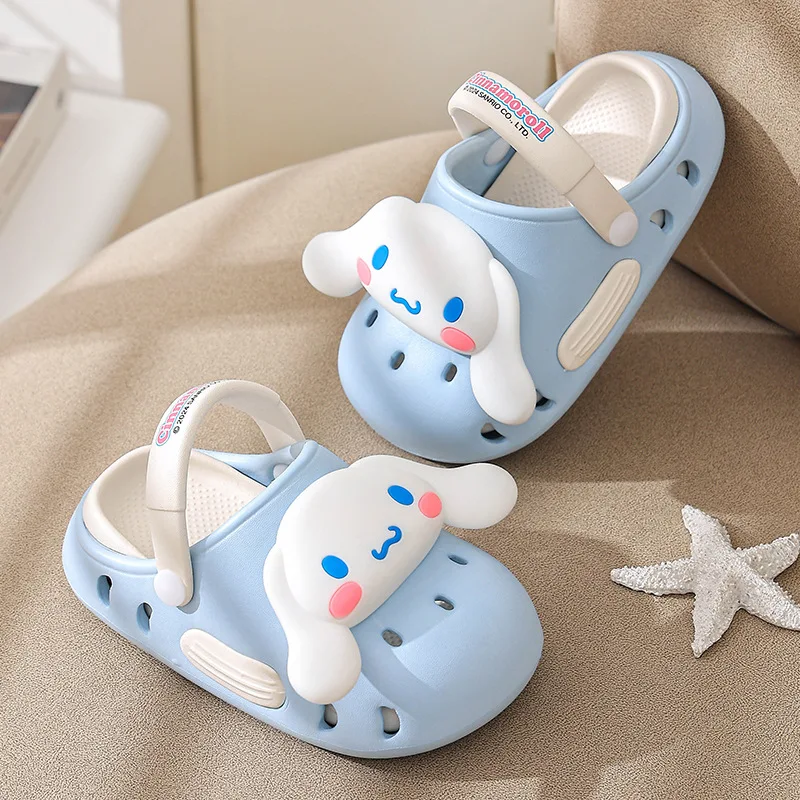 

Hello Kitty Y2K Sanrio Kawaii Anime Cinnamoroll Kids Slippers Summer Sweet Cute Cartoon Kuromi My Melody Non Slip Beach Shoes