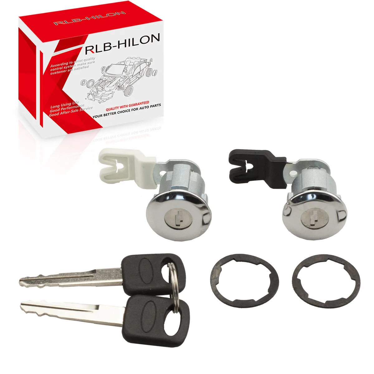 1 çift Kapı Kilidi Silindir 2 Tuşlu Ford E150 E250 E350 Econoline Van F150 F250 F350 Explorer Ranger XL2Z7821990AC