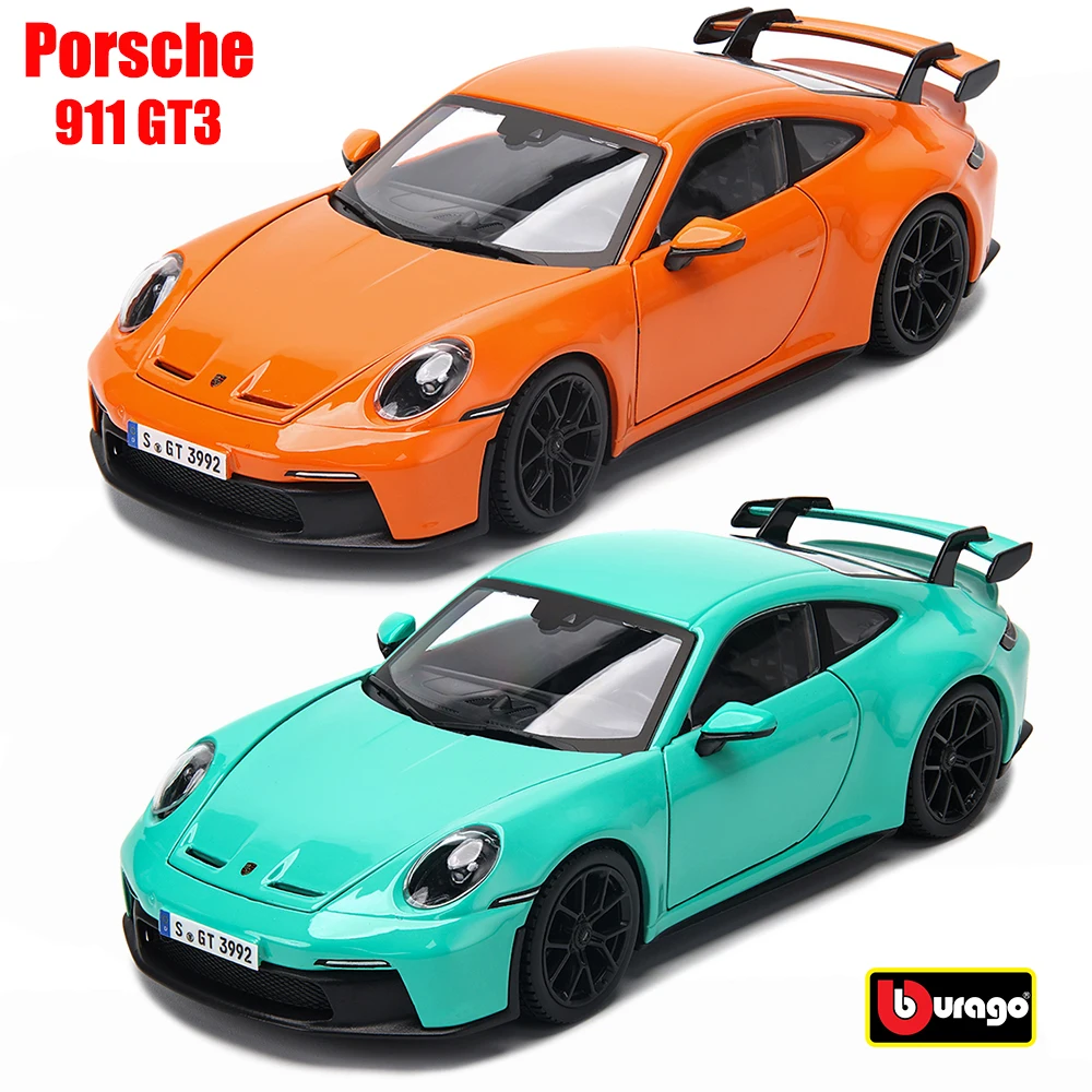 Bburago 1:24 Porsche 911 GT3 Taycan Turbo S 718 Boxster simulation