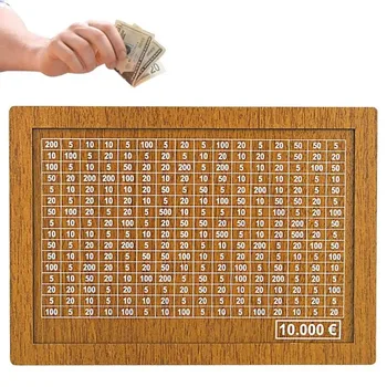 Hucha decorativa de madera Natural con mostrador, hucha hecha a mano para niños creativos, ahorro de dinero, 10000 euros