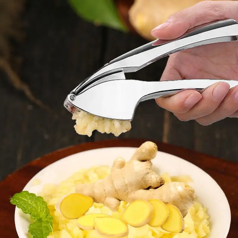 

Manual Garlic Crusher Chopping Garlic mincer Stainless Steel Garlic Press High Capacity Garlic Chopper with Ergonomic Handle