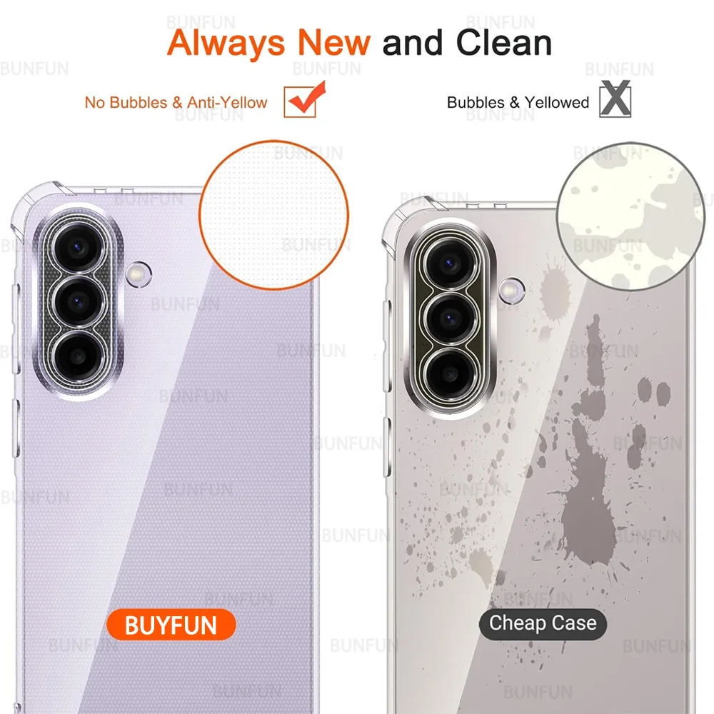 Clear Full Lens Protective Shockproof Slim Soft Silicone Case for Samsung Galaxy A37 5G