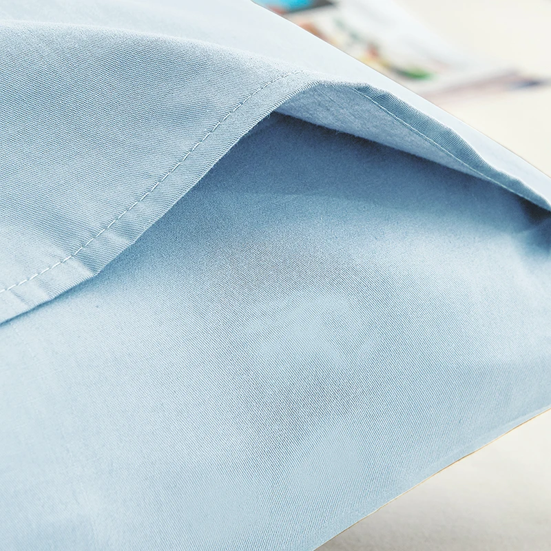 Pillow Case Pure Cotton Envelope Pillowcover High-Quality Solid Color Pillowcase Bedding Sleep Pillow Cover 5