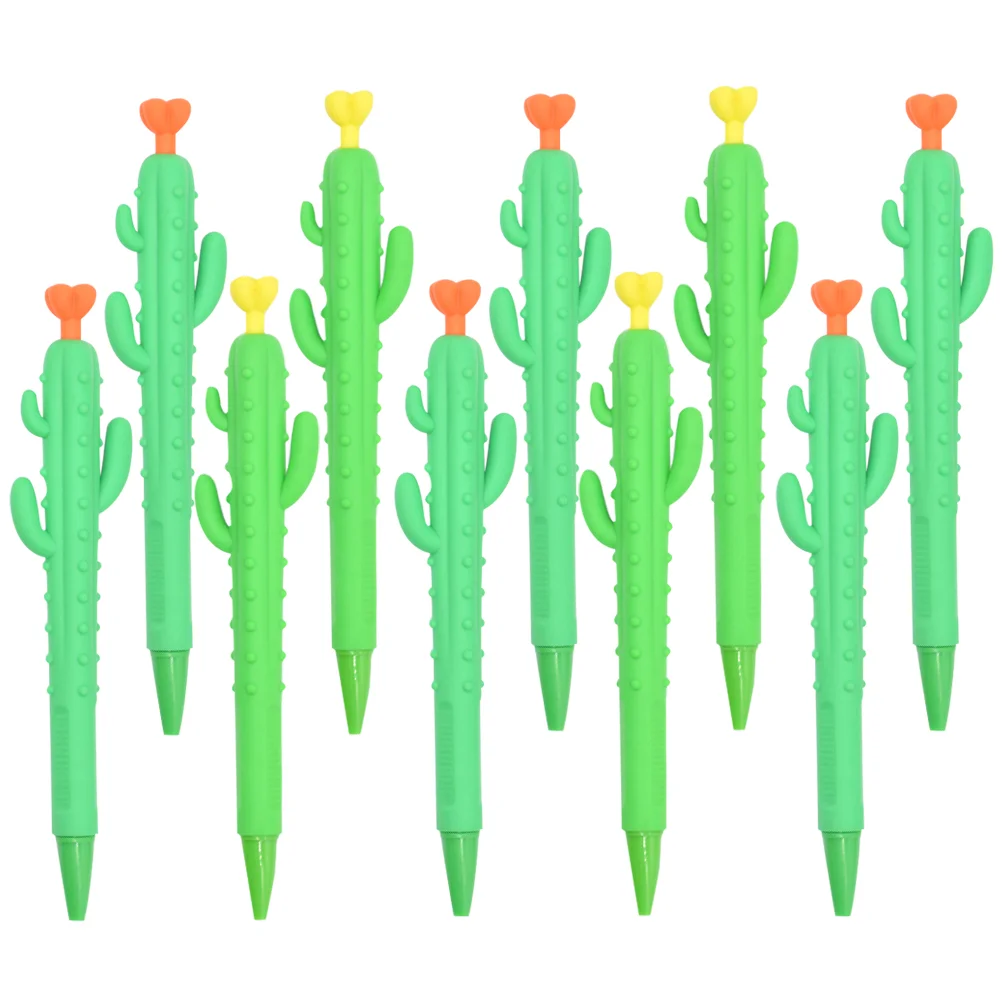 

10 Pcs Mechanical Pencil Stationery Decorative Cactus Pencils 0 5 Sketch Plastic Filling