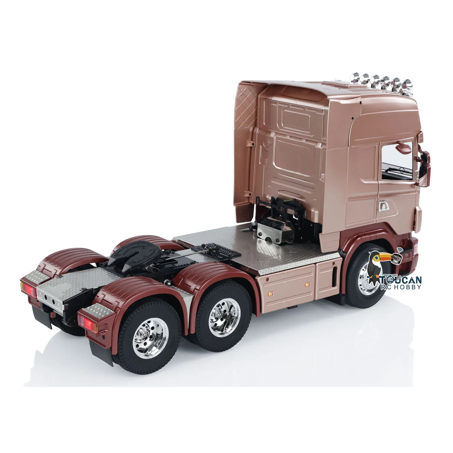 R620 6*4 1/14 RC Tractor Truck 3 Axles DIY Remote Control Lorry Car RTR Radio ESC Sound Light System Smoke Unit Painted Toy Gift 4