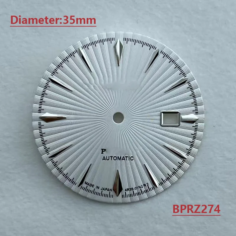 S 로고가 있는 비발광 다이얼, NH35 및 NH36 에 적합한 자동 기계식 무브먼트 액세서리, 직경 35mm