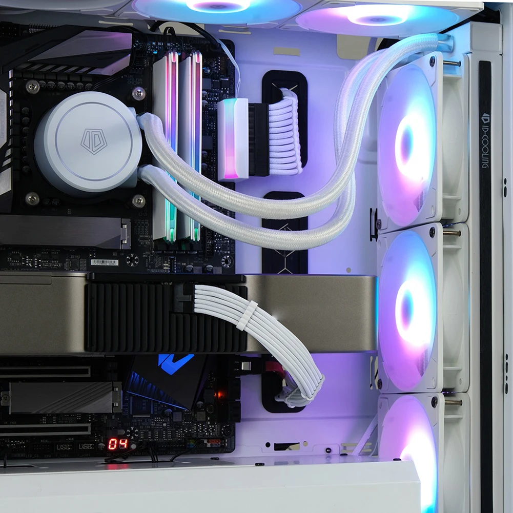 ATX 24 핀-90 도 마더보드 전원 커넥터, 5V 3 핀 ARGB 전원 공급 장치 커넥터 어댑터, Aura Sync DIY 장착