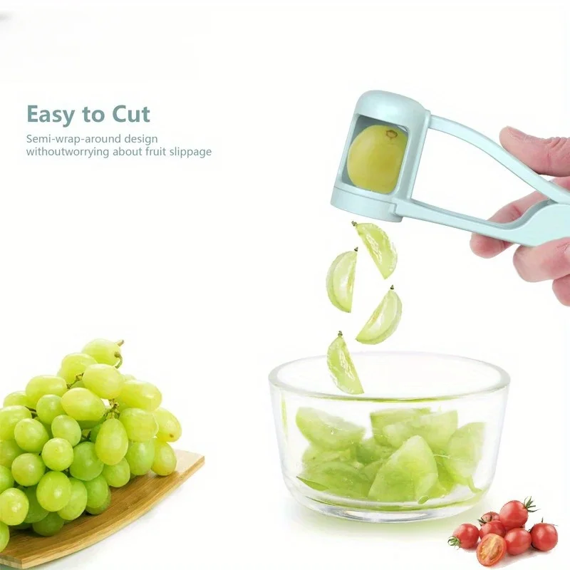 Tomato Slicer Cutter Grape Tools Cherry Fruit Salad Splitter Artifact for Toddlers Small Kitchen Accessories Cut Gadget for Baby tomato slicer